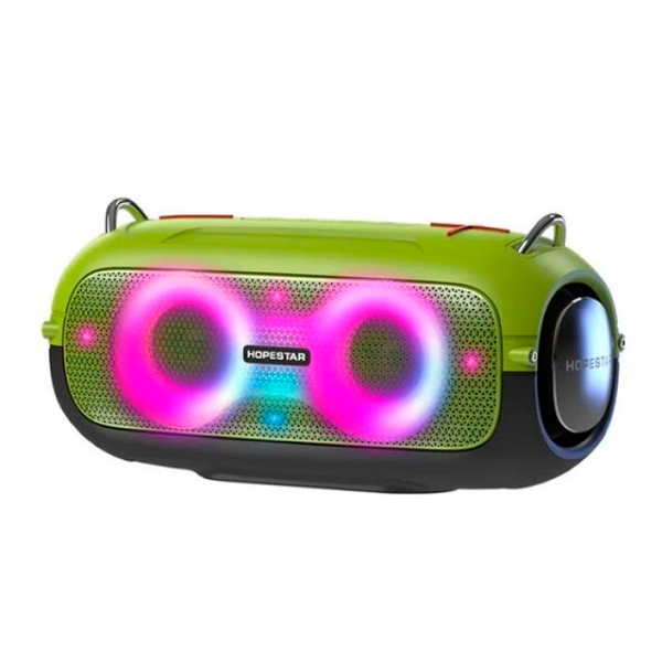 Портативна Bluetooth колонка Hopestar A41 Party Light Green/Black