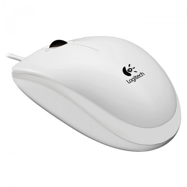 Проводная мышь Logitech B100 Optical Mouse White (910-003360)