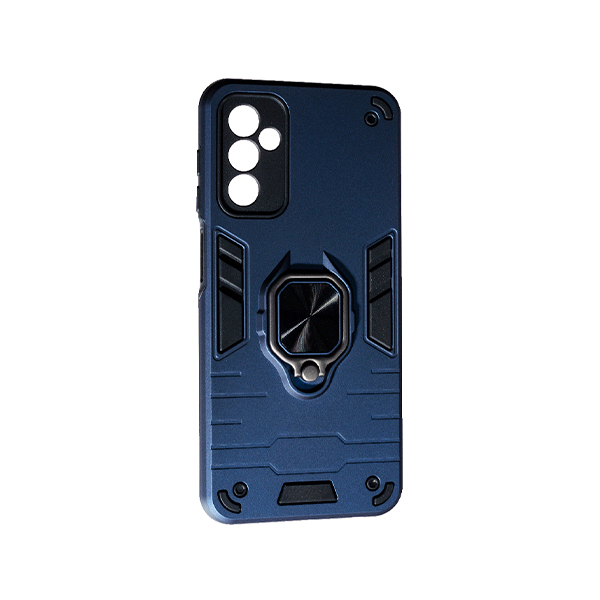 Чехол Armor Antishock Case для Samsung M13-M135/M23-M236 with Ring Dark Blue with Camera Lens