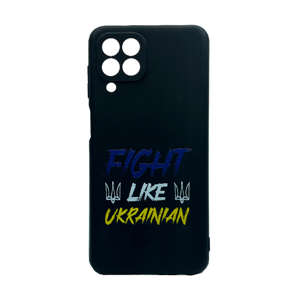 Чохол Wave We are Ukraine Case Samsung M33-2022/M336 Black Fight Like Ukrainian with Camera Lens