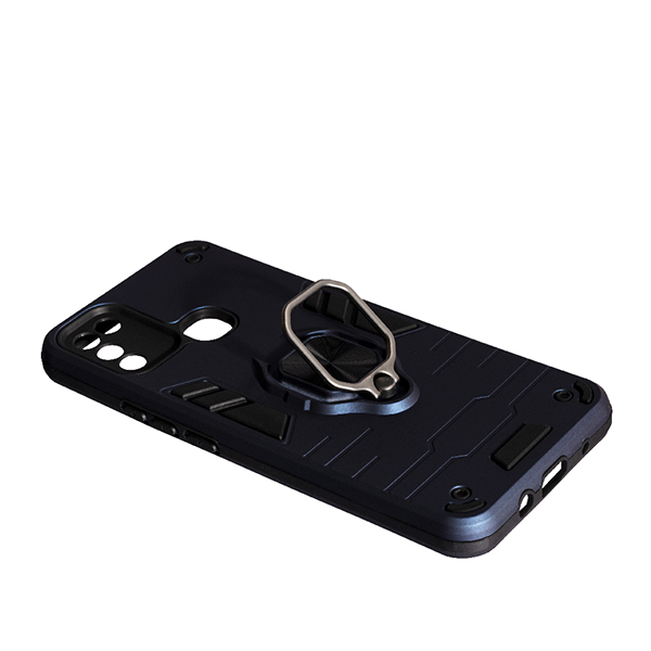 Чохол Armor Antishock Case для Infinix Hot 10 Play with Ring Dark Blue with Camera Lens