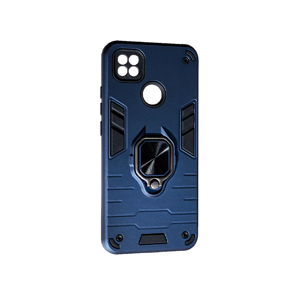 Чехол Armor Antishock Case для Xiaomi Redmi 9c/10a with Ring Dark Blue with Camera Lens