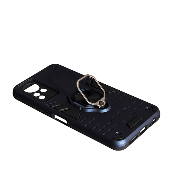 Чехол Armor Antishock Case для Infinix Note 12 with Ring Dark Blue with Camera Lens