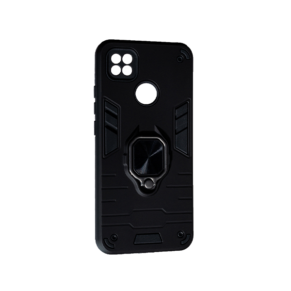 Чехол Armor Antishock Case для Xiaomi Redmi 9c/10a with Ring Black with Camera Lens