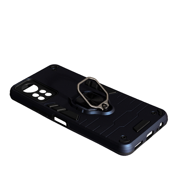 Чохол Armor Antishock Case для Infinix Hot 11S with Ring Dark Blue with Camera Lens