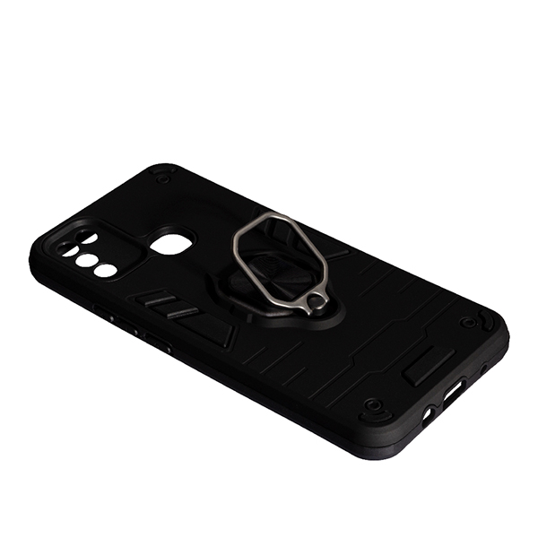 Чохол Armor Antishock Case для Infinix Hot 10 Play with Ring Black with Camera Lens