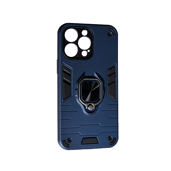 Чехол Armor Antishok Case для iPhone 14 Pro Max with Ring Dark Blue with Camera Lens