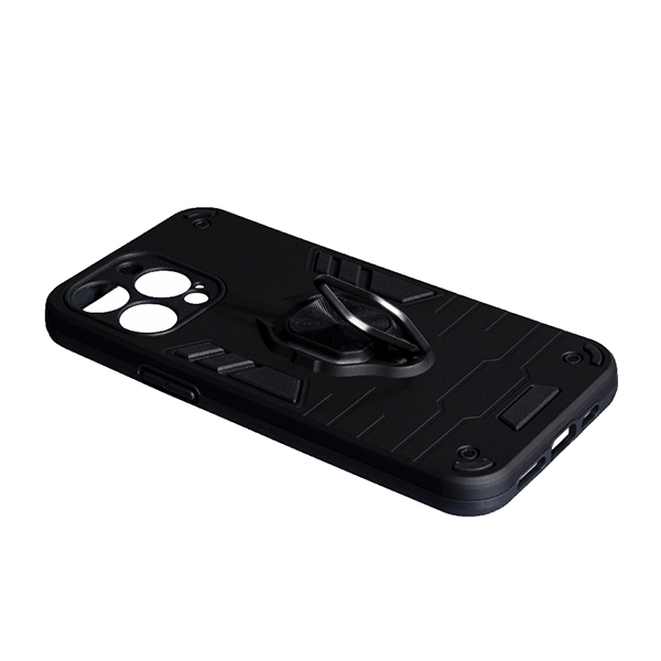 Чехол Armor Antishok Case для iPhone 14 Pro with Ring Black with Camera Lens