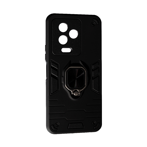 Чехол Armor Antishock Case для Infinix Note 12 Pro with Ring Black with Camera Lens