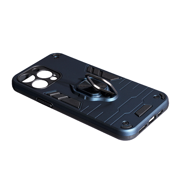 Чехол Armor Antishok Case для iPhone 14 Pro Max with Ring Dark Blue with Camera Lens