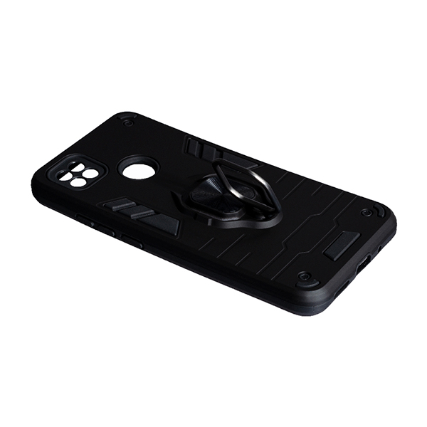 Чехол Armor Antishock Case для Xiaomi Redmi 9c/10a with Ring Black with Camera Lens