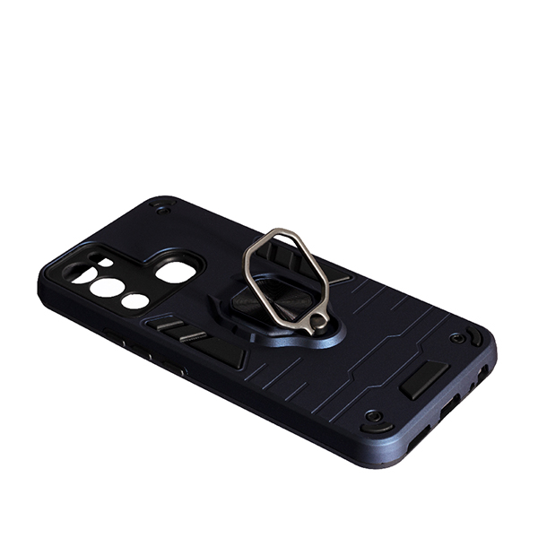 Чохол Armor Antishock Case для Infinix Hot 12i with Ring Dark Blue with Camera Lens