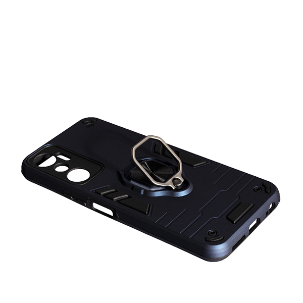 Чохол Armor Antishock Case для Infinix Hot 20 4G with Ring Dark Blue with Camera Lens