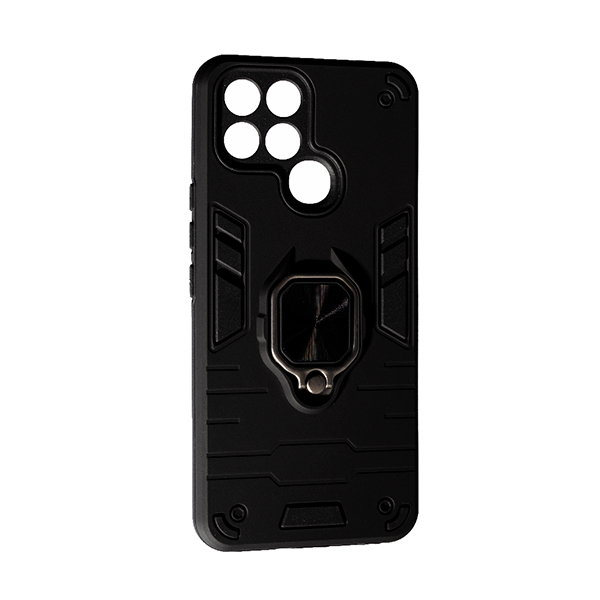 Чохол Armor Antishock Case для Infinix Smart 6 with Ring Black with Camera Lens