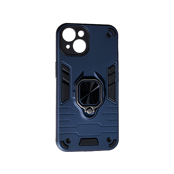 Чехол Armor Antishok Case для iPhone 14 with Ring Dark Blue with Camera Lens