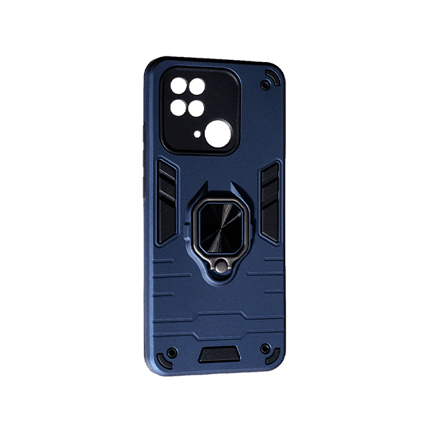 Чехол Armor Antishock Case для Xiaomi Redmi 10с/Poco C40 with Ring Dark Blue with Camera Lens