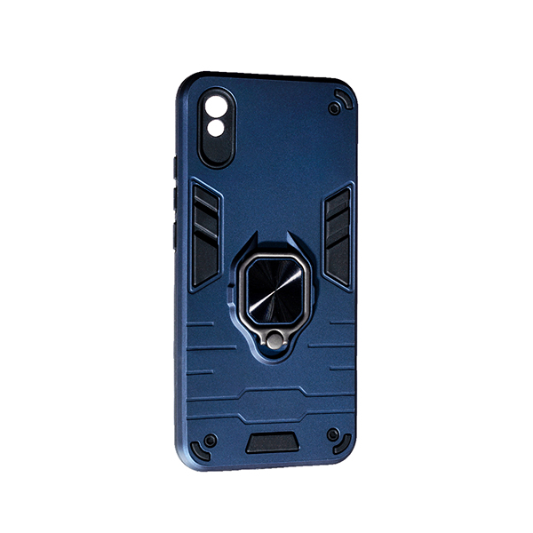 Чохол Armor Antishock Case для Xiaomi Redmi 9a with Ring Dark Blue with Camera Lens