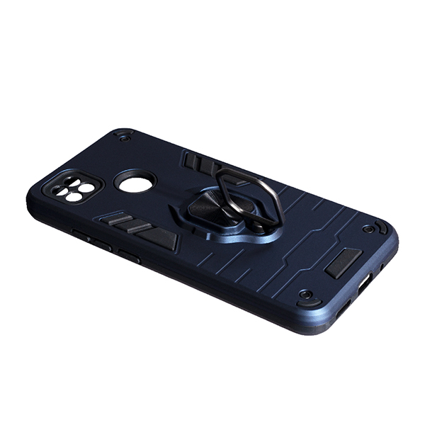 Чехол Armor Antishock Case для Xiaomi Redmi 9c/10a with Ring Dark Blue with Camera Lens