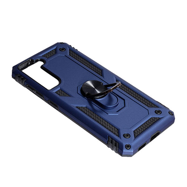 Чохол Armor Antishock Case для Samsung S21FE/G990 with Ring Dark Blue