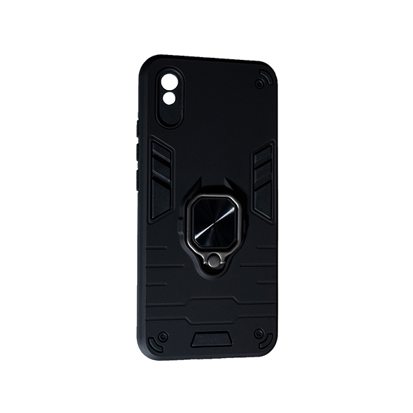 Чехол Armor Antishock Case для Xiaomi Redmi 9a with Ring Black with Camera Lens