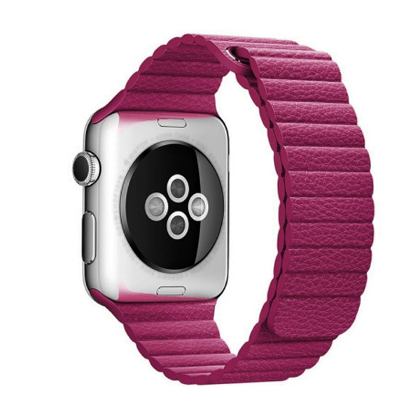 Ремешок для Apple Watch 42mm/44mm Magnetic Leather Loop Pink