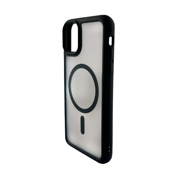 Чохол накладка Mate Plus Metal Buttons Case with MagSafe для iPhone 12/12 Pro Black