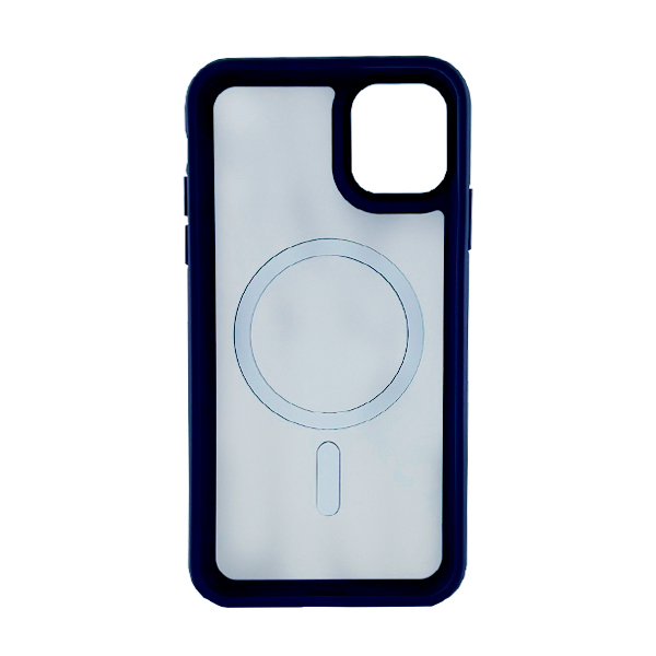 Чохол накладка Mate Plus Metal Buttons Case with MagSafe для iPhone 11 Dark Blue