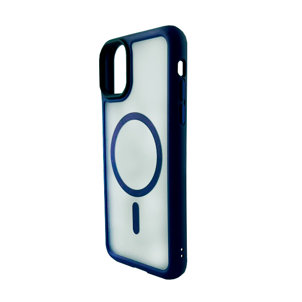 Чохол накладка Mate Plus Metal Buttons Case with MagSafe для iPhone 11 Dark Blue