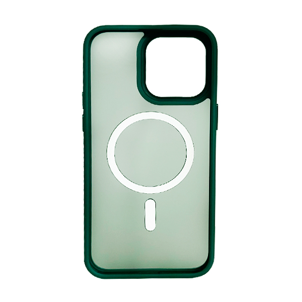 Чохол накладка Mate Plus Metal Buttons Case with MagSafe для iPhone 13 Pro Green