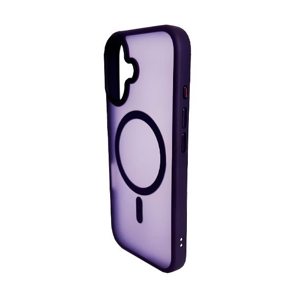 Чохол накладка Mate Plus Metal Buttons Case with MagSafe для iPhone 16 Deep Purple