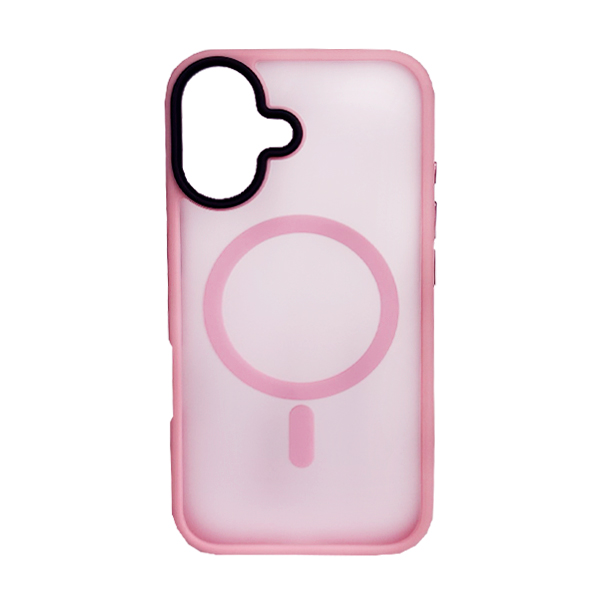 Чохол накладка Mate Plus Metal Buttons Case with MagSafe для iPhone 16 Pink