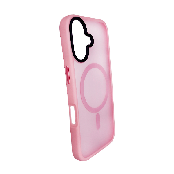 Чохол накладка Mate Plus Metal Buttons Case with MagSafe для iPhone 16 Pink