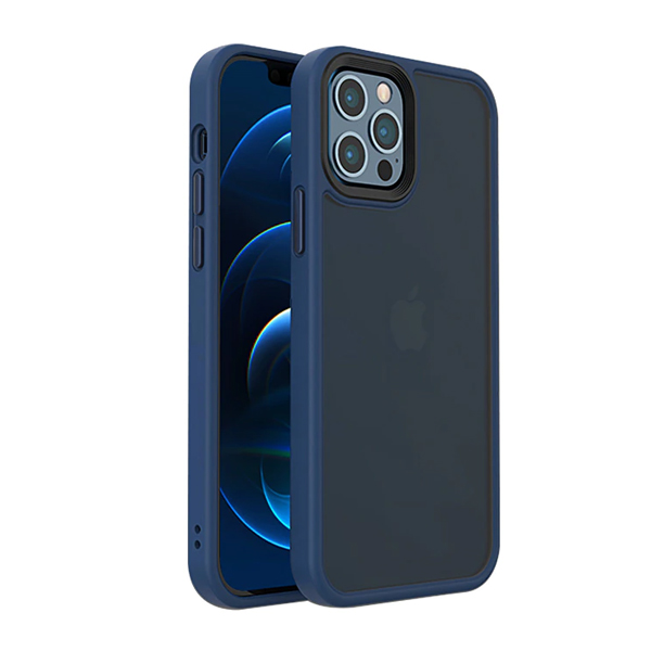 Чехол накладка Mate Plus Metal Buttons Case для iPhone 13 Pro Blue