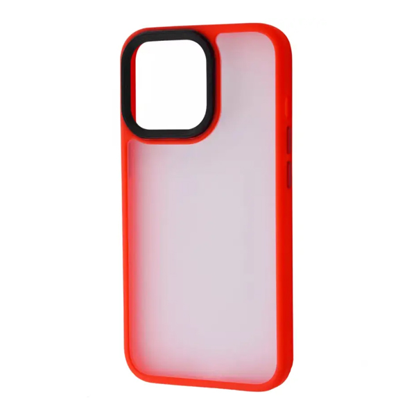 Чехол накладка Mate Plus Metal Buttons Case для iPhone 13 Pro Red