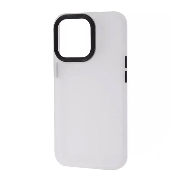 Чехол накладка Mate Plus Metal Buttons Case для iPhone 13/14 Silver