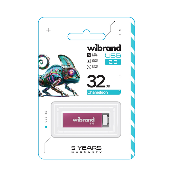 Флешка Wibrand 32GB Chameleon USB 2.0 Pink (WI2.0/CH32U6P)