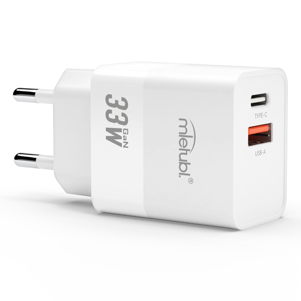 СЗУ MIetubl MTB-CS06E USB-C + USB 33W + Type-C Cable White