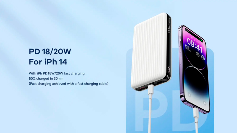 Зовнішній акумулятор Remax RPP-508 Baonen Series 100W+18W PD+QC Fast Charging 20000mAh