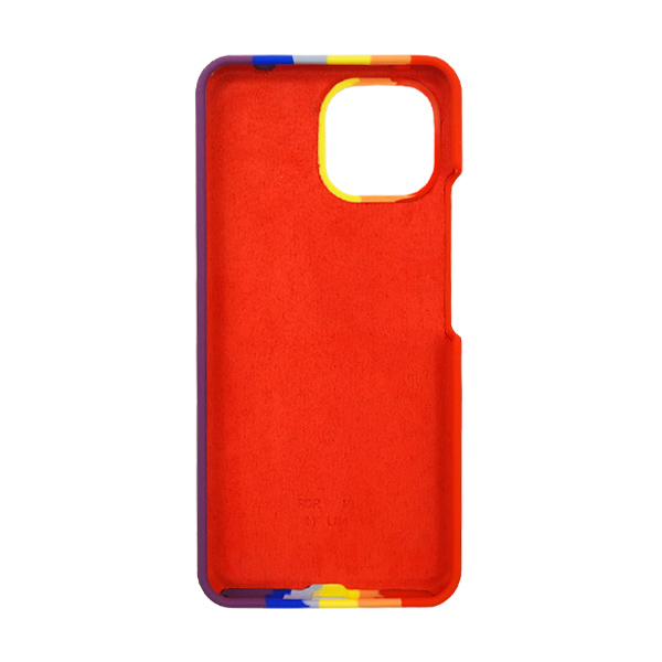 Чехол Silicone Cover Full Rainbow для Xiaomi Mi 11 Lite Red/Violet