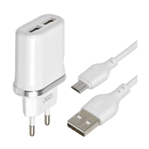 МЗП XO L52 2USB 2.1A + Micro USB Cable White