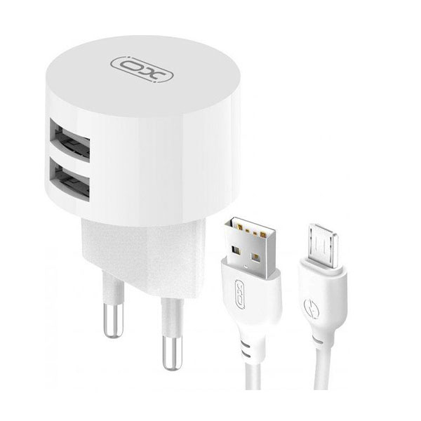 МЗП XO L62 2USB 2.4A + Micro USB Cable White