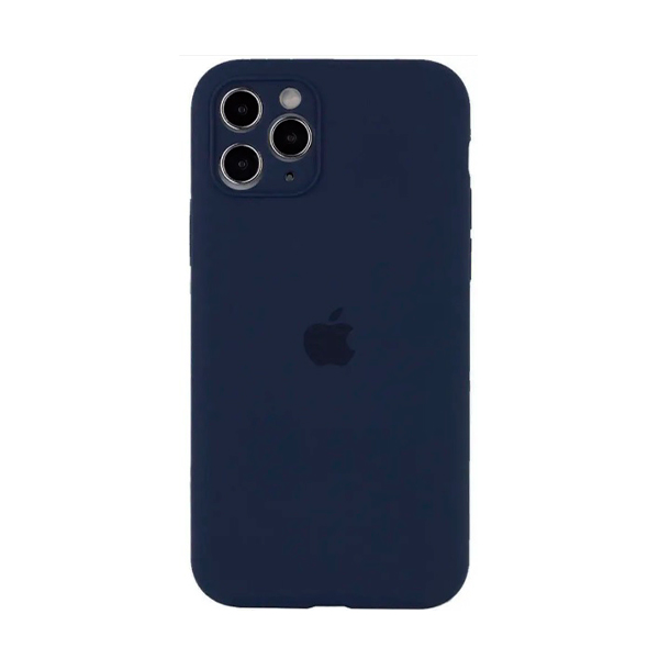 Чохол Soft Touch для Apple iPhone 12/12 Pro Midnight Blue with Camera Lens Protection Square