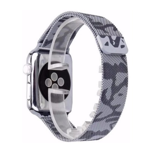 Ремешок для Apple Watch 42mm/44mm Milanese Loop Watch Band Army Green White