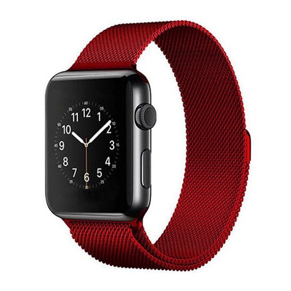 Ремешок для Apple Watch 42mm/44mm Milanese Loop Watch Band Rose Red