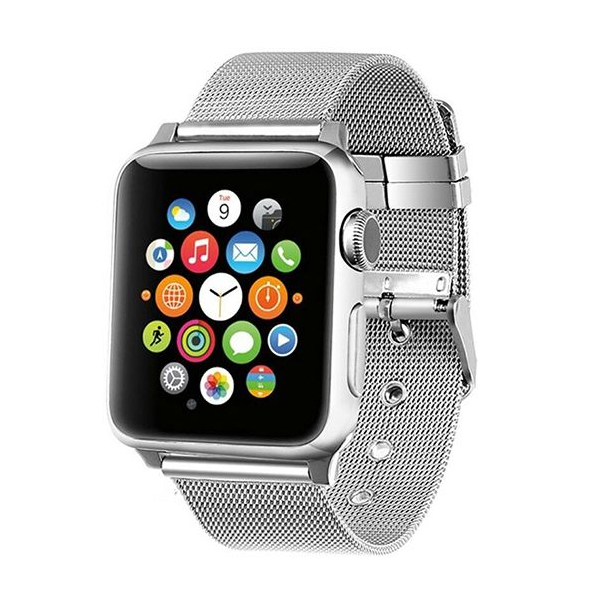 Ремешок для Apple Watch 38mm/40mm Milanese Loop Watch Band with buckle Silver