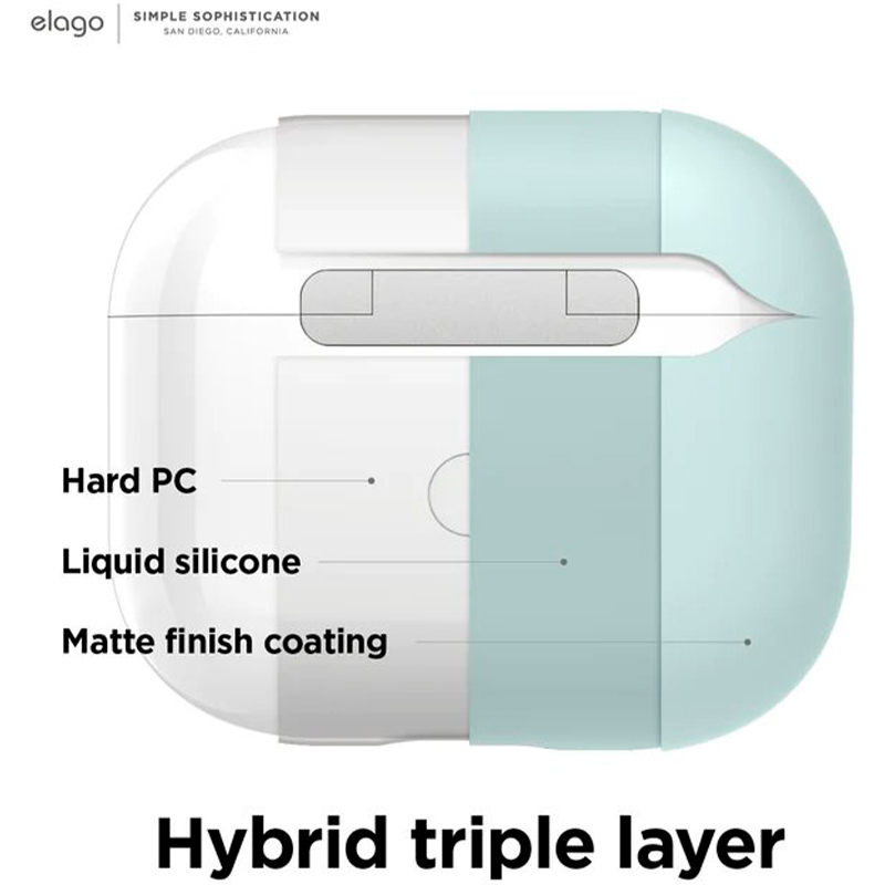 Футляр для навушників Elago Liquid Hybrid Case for Airpods 3rd Gen Mint (EAP3RH-MT)