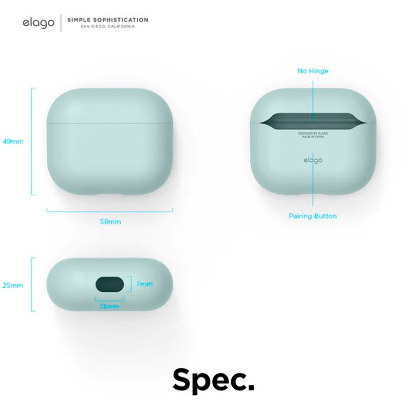 Футляр для навушників Elago Liquid Hybrid Case for Airpods 3rd Gen Mint (EAP3RH-MT)