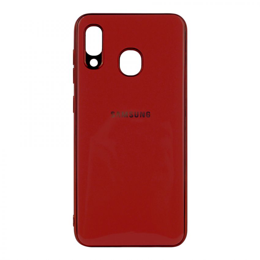 Чехол накладка Molan Soft Glass для Samsung A20-2019/A205/A30-2019/A305 Red