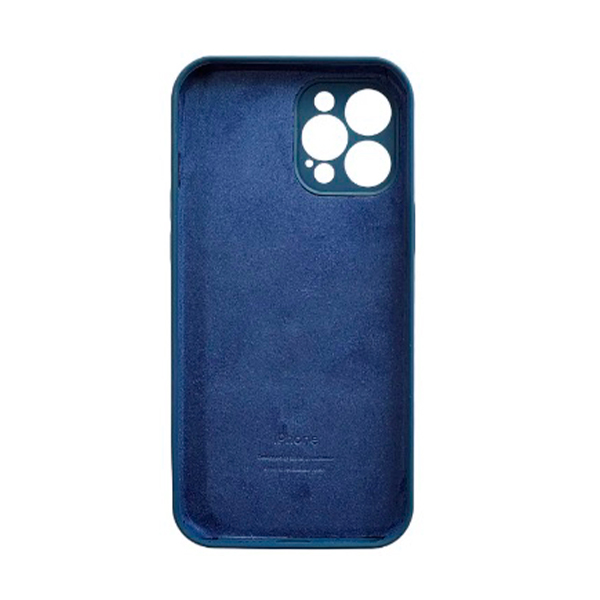 Чехол Soft Touch для Apple iPhone 13 Pro Navy Blue with Camera Lens Protection Square