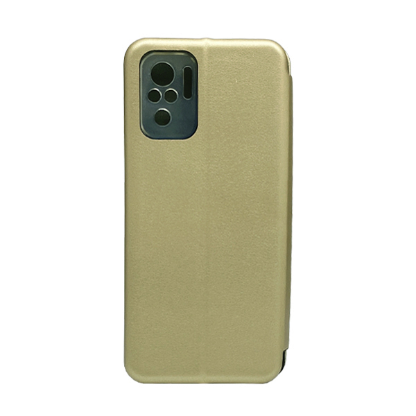 Чохол книжка Kira Slim Shell для Xiaomi Redmi Note 10/Note 10s Gold with Camera Lens